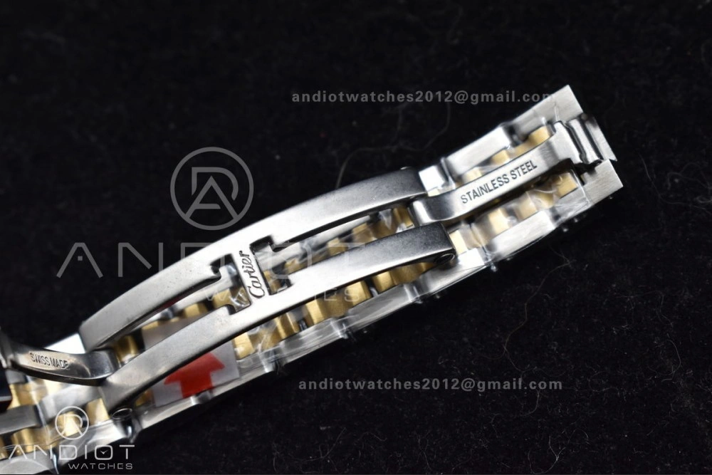 Panthère 22mm BVF 1:1 Best Edition SS YG White Dial on SS YG Bracelet Ronda Quartz