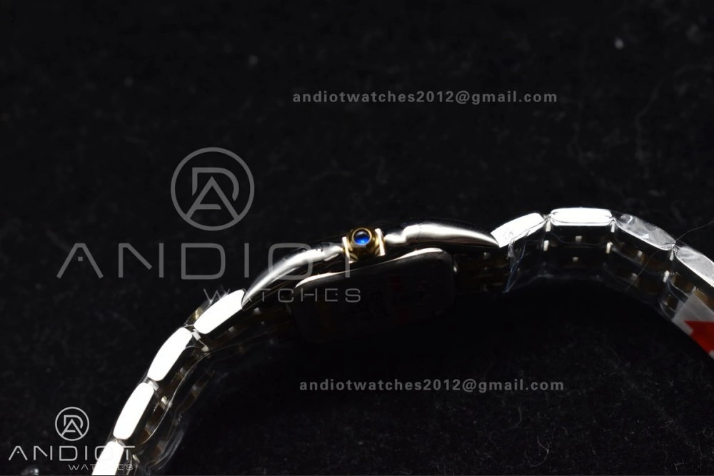 Panthère 22mm BVF 1:1 Best Edition SS YG White Dial on SS YG Bracelet Ronda Quartz