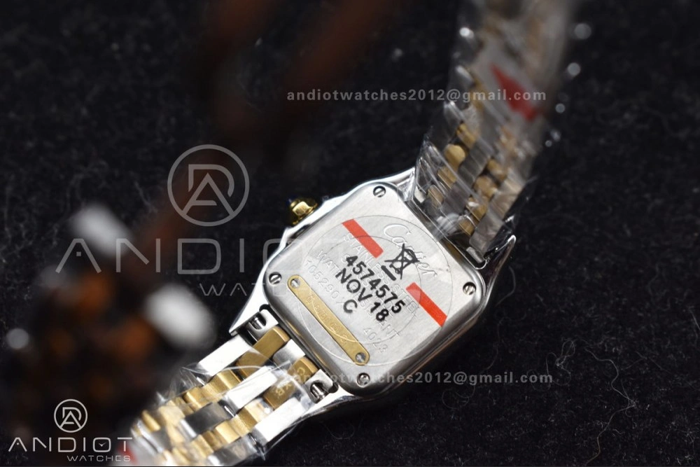 Panthère 22mm BVF 1:1 Best Edition SS YG White Dial on SS YG Bracelet Ronda Quartz