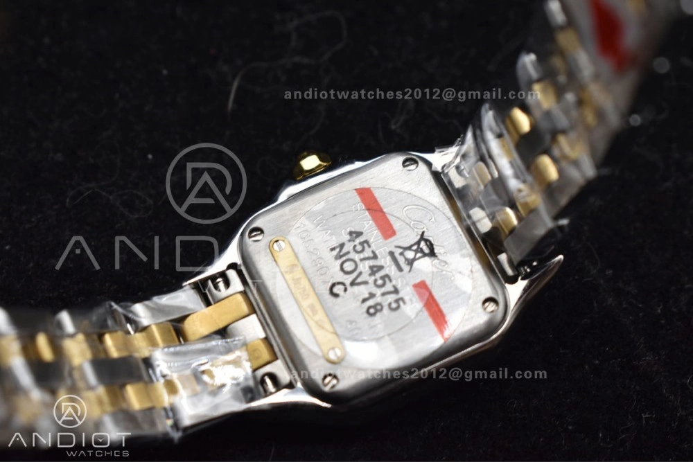 Panthère 22mm BVF 1:1 Best Edition SS YG White Dial on SS YG Bracelet Ronda Quartz