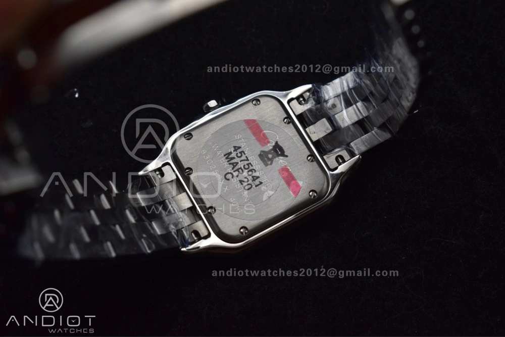 Panthère 27mm BVF 1:1 Best Edition SS White Dial Diamonds Bezel on SS Bracelet Ronda Quartz