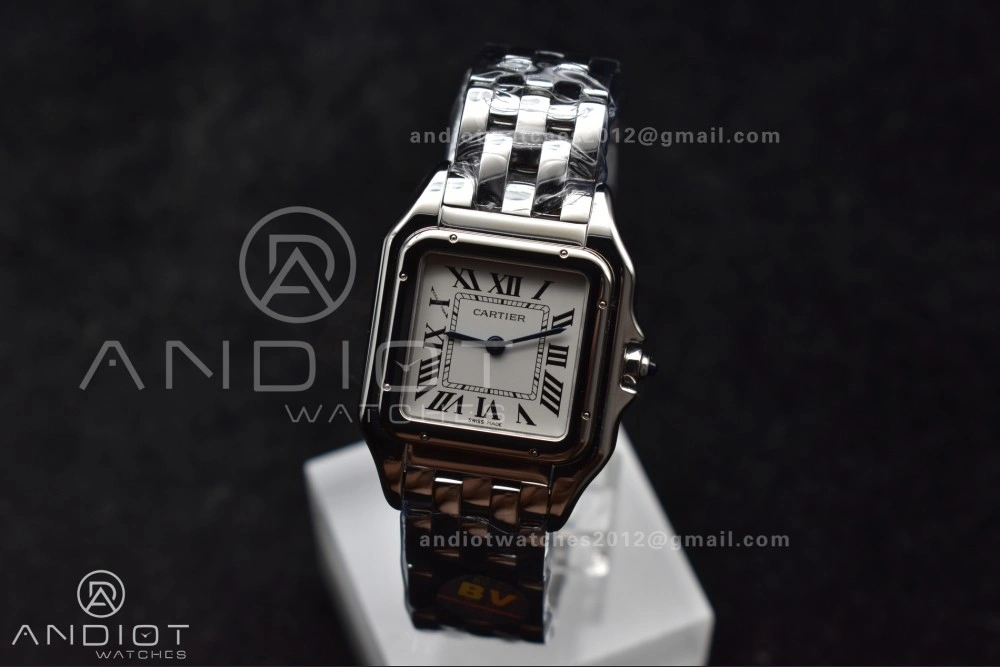 Panthère 27mm BVF 1:1 Best Edition SS White Dial on SS Bracelet Ronda Quartz