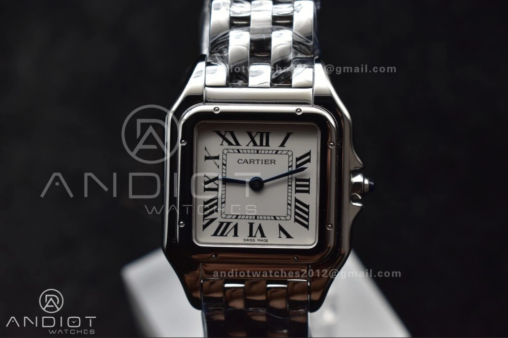 Panthère 27mm BVF 1:1 Best Edition SS White Dial on SS Bracelet Ronda Quartz