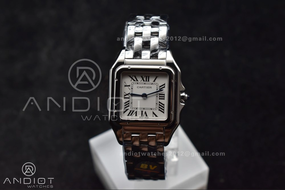 Panthère 27mm BVF 1:1 Best Edition SS White Dial on SS Bracelet Ronda Quartz