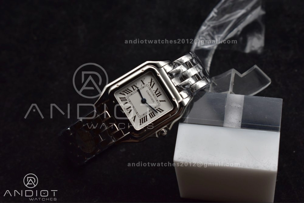 Panthère 27mm BVF 1:1 Best Edition SS White Dial on SS Bracelet Ronda Quartz