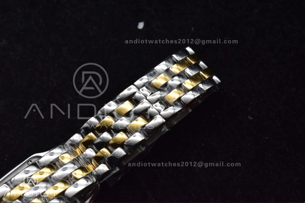Panthère 27mm BVF 1:1 Best Edition SS YG White Dial Stainless Bezel on SS YG Bracelet Ronda Quartz