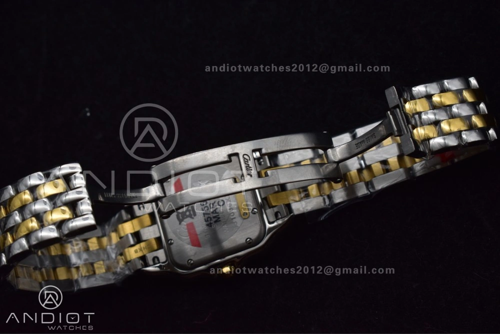 Panthère 27mm BVF 1:1 Best Edition SS YG White Dial Stainless Bezel on SS YG Bracelet Ronda Quartz