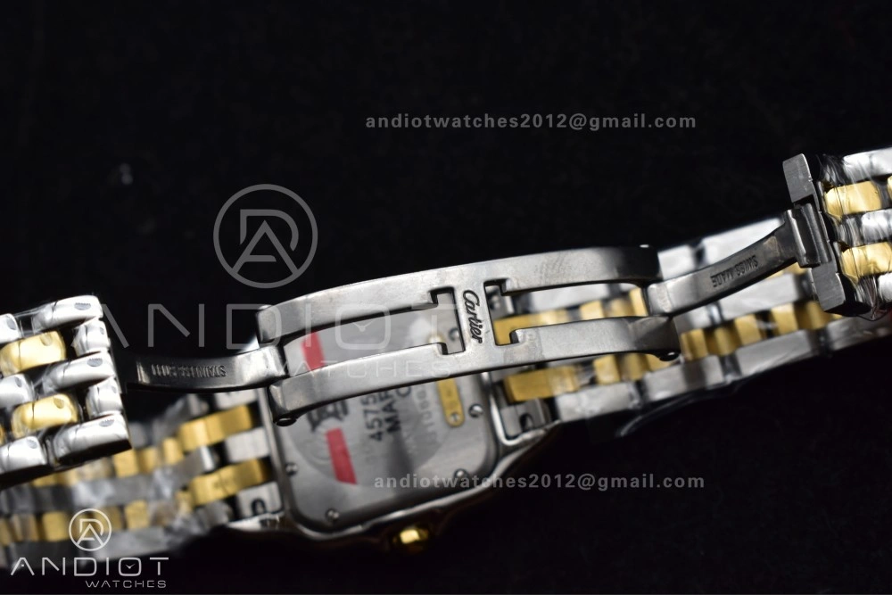 Panthère 27mm BVF 1:1 Best Edition SS YG White Dial Stainless Bezel on SS YG Bracelet Ronda Quartz