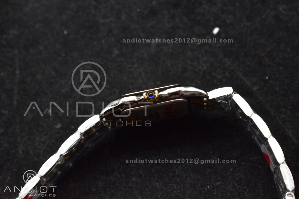 Panthère 27mm BVF 1:1 Best Edition SS YG White Dial Stainless Bezel on SS YG Bracelet Ronda Quartz