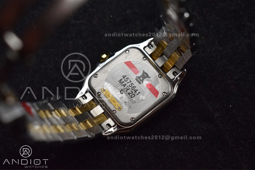 Panthère 27mm BVF 1:1 Best Edition SS YG White Dial Stainless Bezel on SS YG Bracelet Ronda Quartz