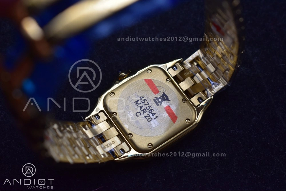 Panthère 27mm BVF 1:1 Best Edition YG White Dial Diamonds Bezel on YG Bracelet Ronda Quartz