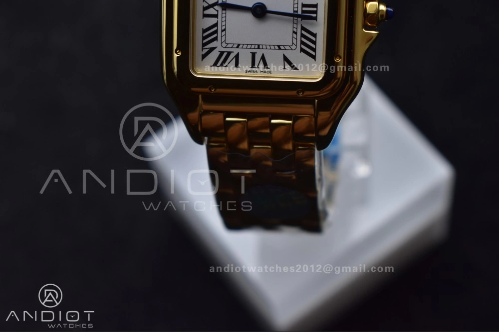 Panthère 27mm BVF 1:1 Best Edition YG White Dial on YG Bracelet Ronda Quartz