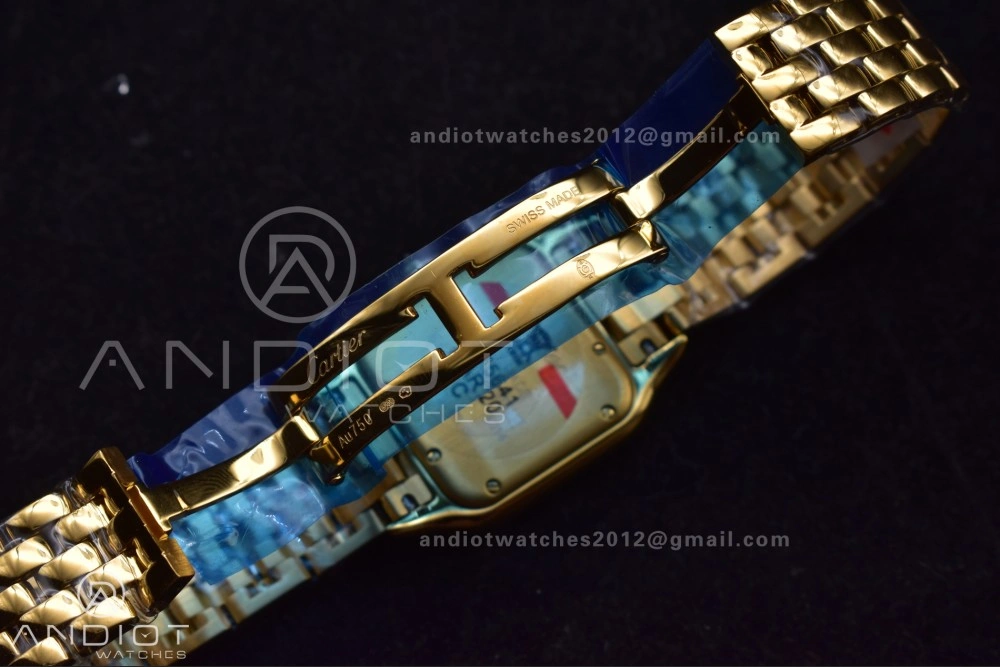 Panthère 27mm BVF 1:1 Best Edition YG White Dial on YG Bracelet Ronda Quartz