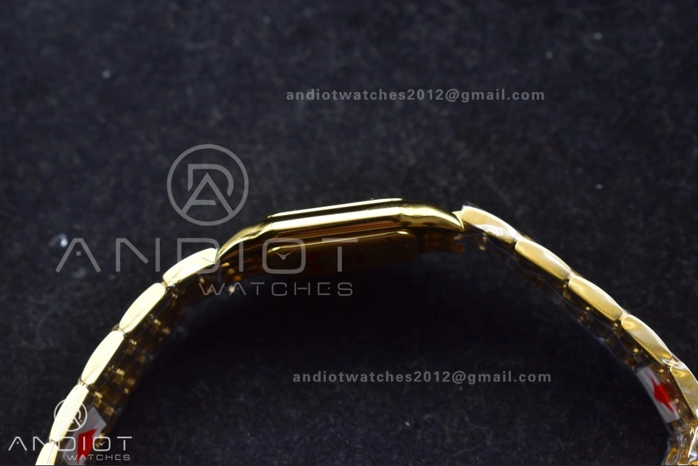 Panthère 27mm BVF 1:1 Best Edition YG White Dial on YG Bracelet Ronda Quartz