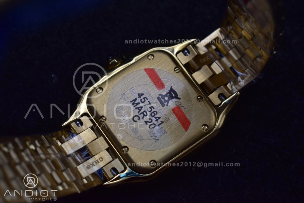 Panthère 27mm BVF 1:1 Best Edition YG White Dial on YG Bracelet Ronda Quartz