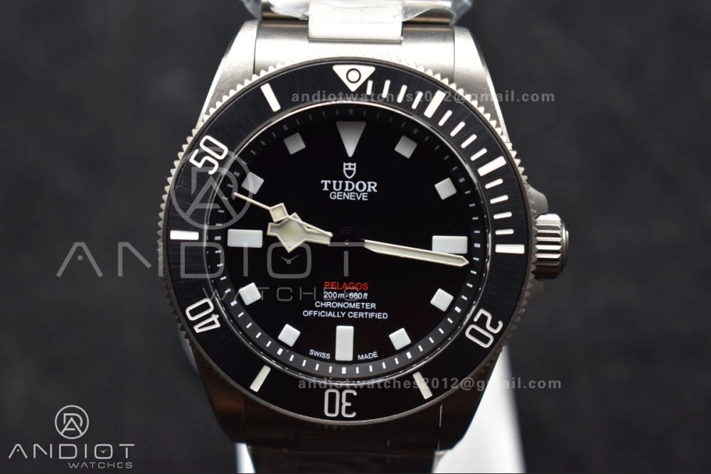 Pelagos 39mm Titanium ZF 1:1 Best Edition Black Dial on Titanium Bracelet A2824