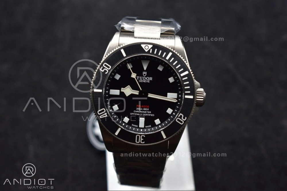 Pelagos 39mm Titanium ZF 1:1 Best Edition Black Dial on Titanium Bracelet A2824