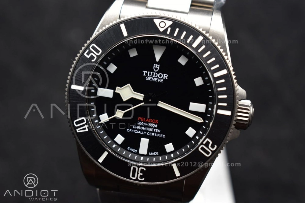 Pelagos 39mm Titanium ZF 1:1 Best Edition Black Dial on Titanium Bracelet A2824