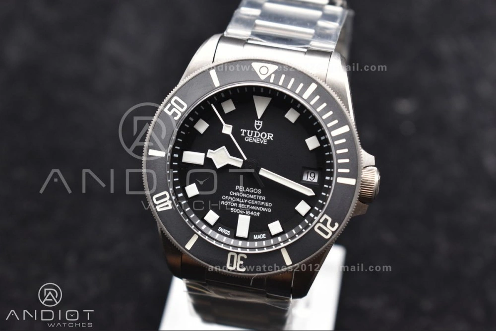 Pelagos Titanium Black Ceramic XF 1:1 Best Edition Black Dial on Titanium Bracelet A2824