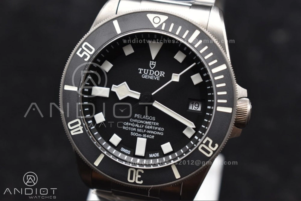 Pelagos Titanium Black Ceramic XF 1:1 Best Edition Black Dial on Titanium Bracelet A2824