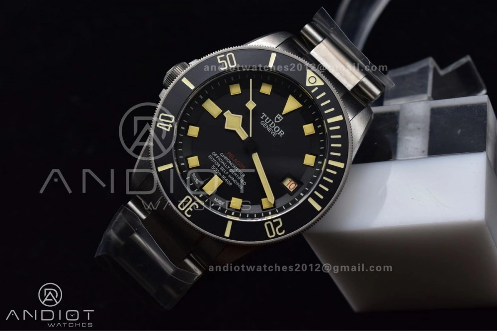 Pelagos Titanium LHD XF 1:1 Best Edition Black Dial on Titanium Bracelet A2824