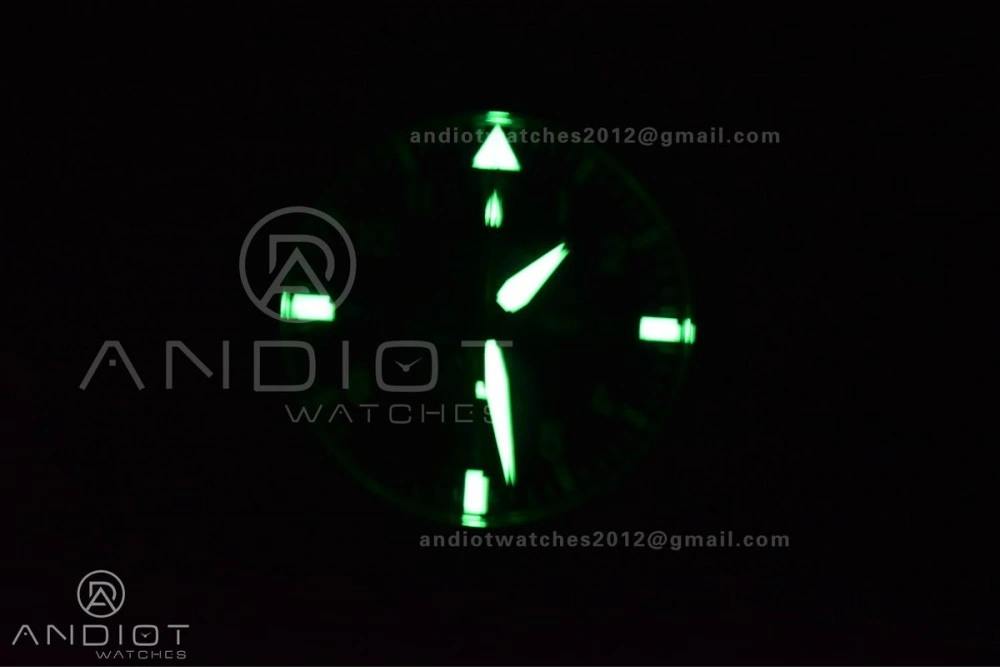 Pilot Chrono SS AZF 1:1 Best Edition Blue Dial Orange Hand on Blue Leather Strap A7750