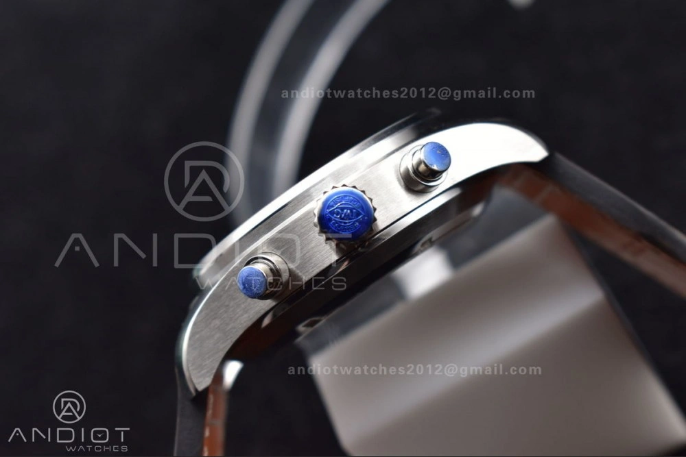 Pilot Chronograph IW377726 ZF 1:1 Best Edition Green Dial on Brown Leather Strap A7750 V2