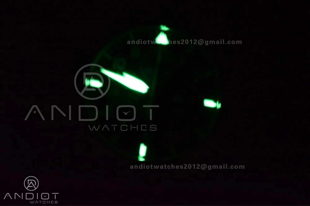 Pilot Chronograph IW377726 ZF 1:1 Best Edition Green Dial on Brown Leather Strap A7750 V2