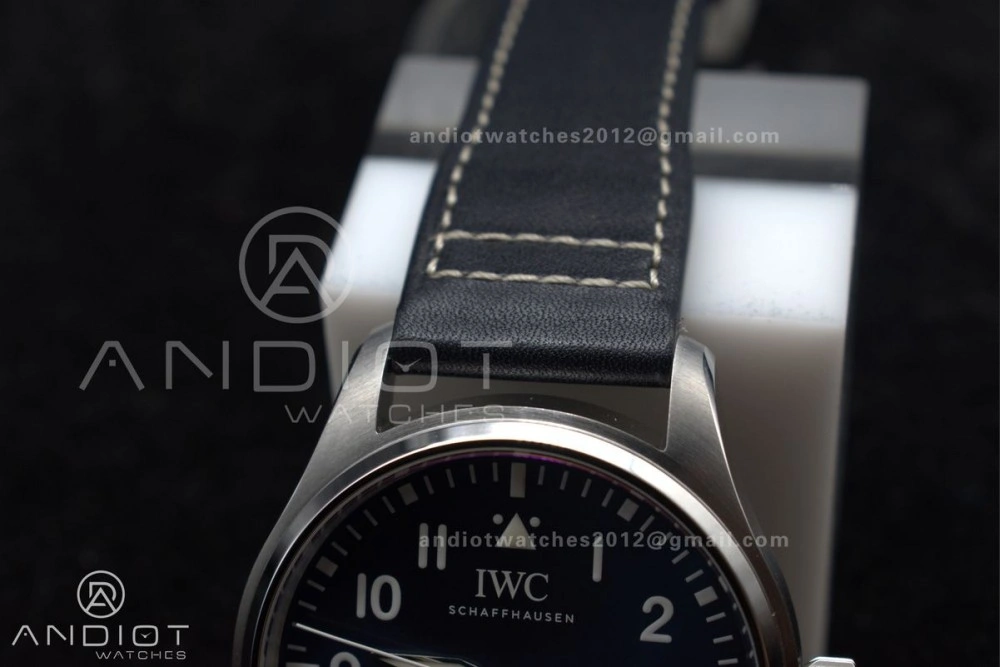 Pilot Mark XX IW328203 ZF 1:1 Best Edition Blue Dial on Dark Blue Leather Strap A32111