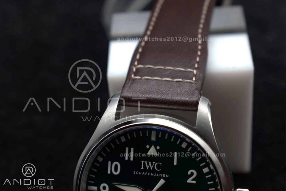 Pilot Mark XX IW328205 ZF 1:1 Best Edition Green Dial on Brown Leather Strap A32111