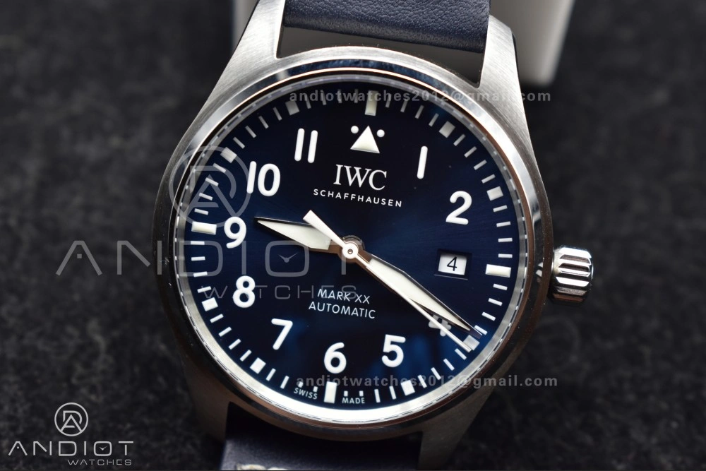 Pilot Mark XX V7F 1:1 Best Edition Blue Dial on Blue Leather Strap A2892