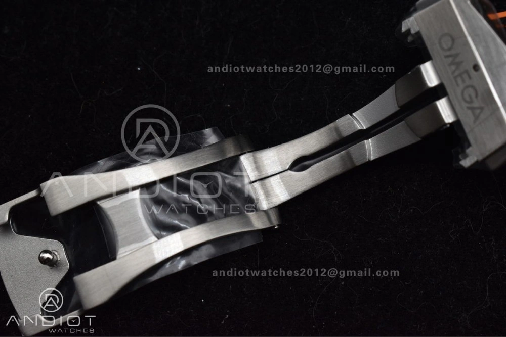 Planet Ocean 43.5mm SS VSF 1:1 Best Edition Black Orange Bezel Black Dial on Nylon Strap A8900 Super Clone V2