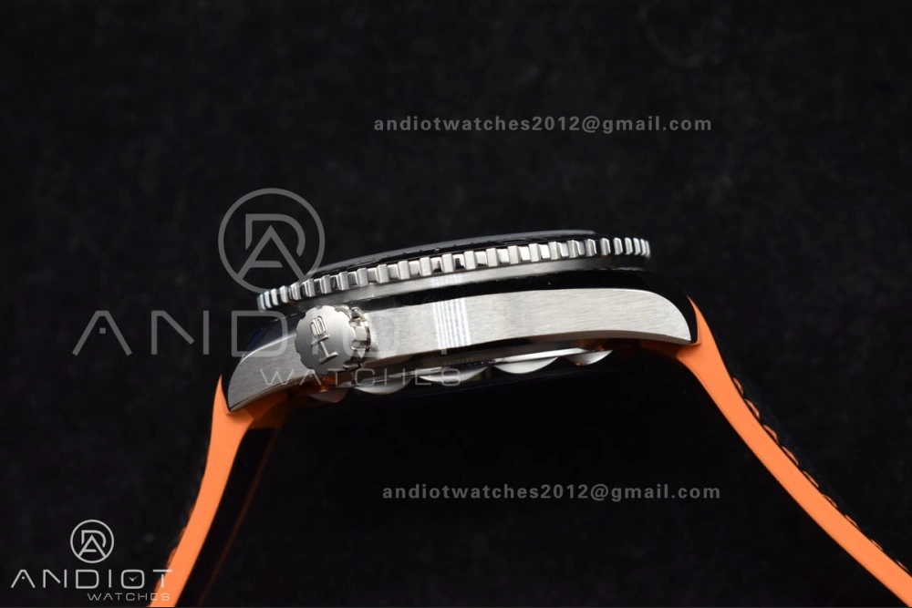 Planet Ocean 43.5mm SS VSF 1:1 Best Edition Black Orange Bezel Black Dial on Nylon Strap A8900 Super Clone V2