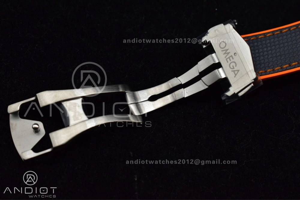 Planet Ocean 43.5mm SS VSF 1:1 Best Edition Black Orange Bezel Gray Dial on Nylon Strap A8900 Super Clone V2