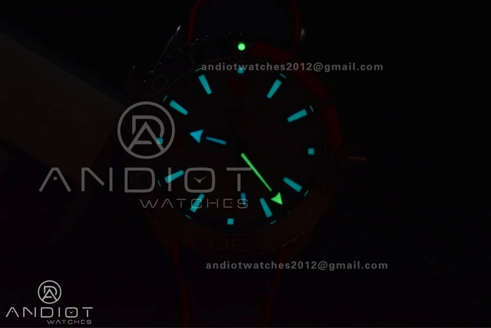 Planet Ocean 43.5mm SS VSF 1:1 Best Edition Black Orange Bezel Gray Dial on Nylon Strap A8900 Super Clone V2