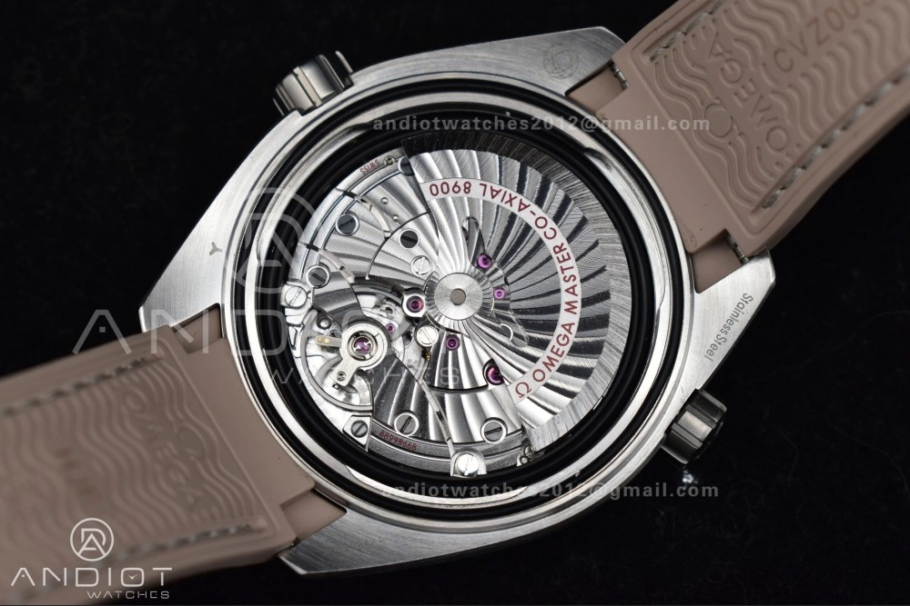 Planet Ocean 43.5mm SS VSF 1:1 Best Edition Brown Bezel Sand Dial on Sand Rubber Strap A8900 Super Clone