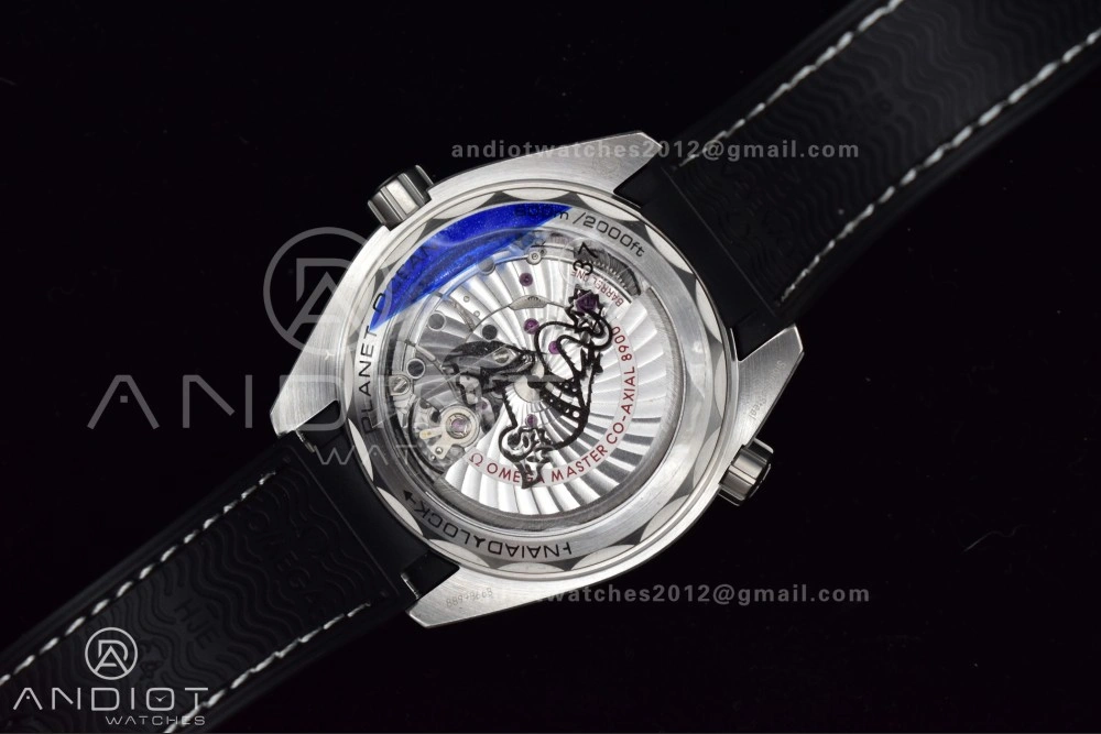 Planet Ocean 43.5mm SS VSF 1:1 Best Edition Gray Bezel Gray Dial on Black Rubber Strap A8900 Super Clone