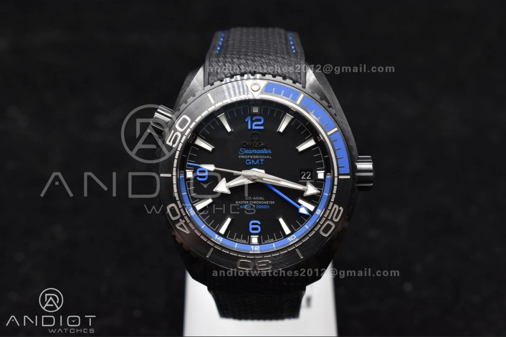 Planet Ocean 45.5mm Deep Black Blue Real Ceramic VSF 1:1 Best Edition on Black Nylon Strap A8906 Super Clone