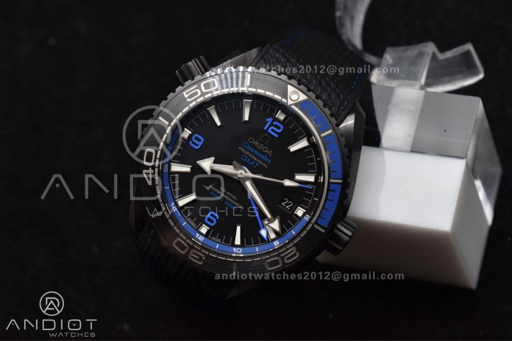 Planet Ocean 45.5mm Deep Black Blue Real Ceramic VSF 1:1 Best Edition on Black Nylon Strap A8906 Super Clone