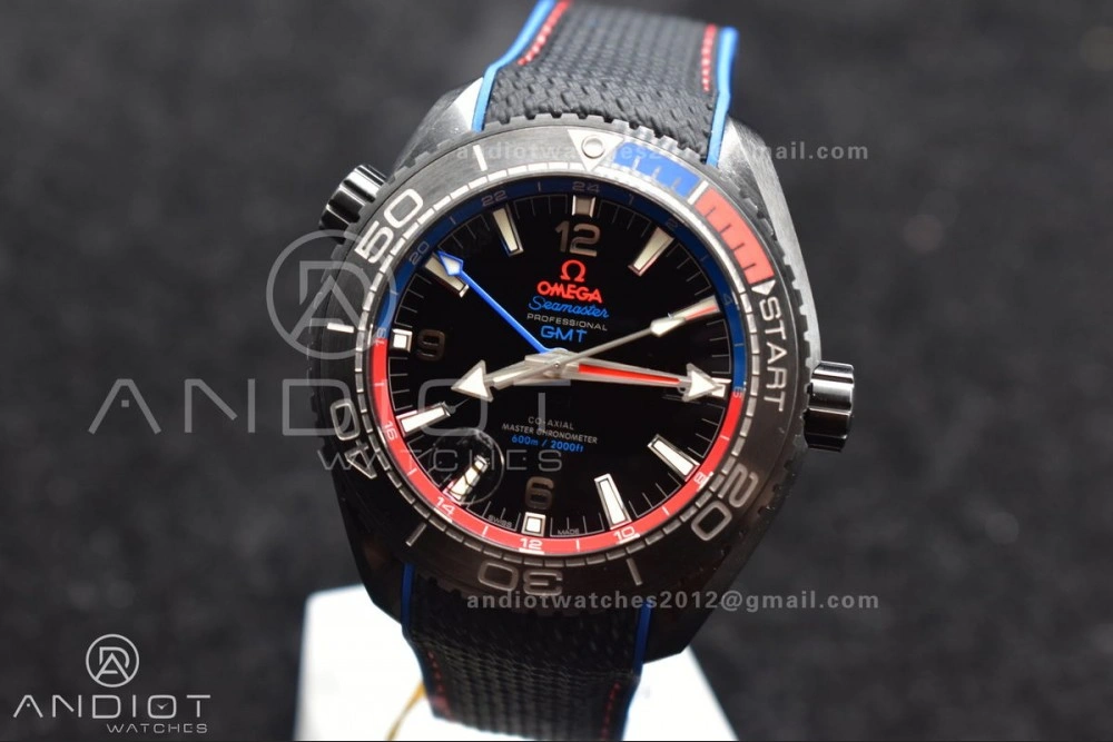 Planet Ocean 45.5mm Deep Black Real Ceramic VSF 1:1 Best Edition on Black Nylon Strap A8906 Super Clone