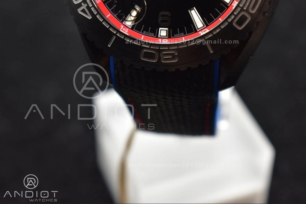 Planet Ocean 45.5mm Deep Black Real Ceramic VSF 1:1 Best Edition on Black Nylon Strap A8906 Super Clone