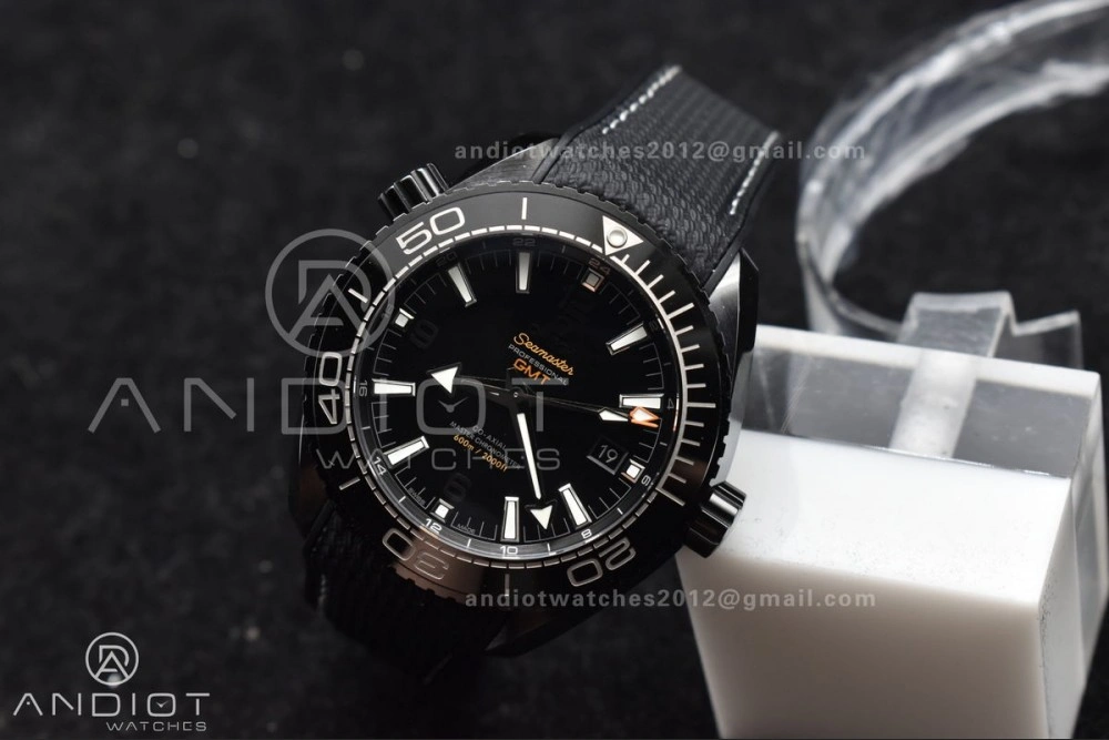 Planet Ocean 45.5mm Deep Black Real Ceramic VSF 1:1 Best Edition on Black Nylon Strap A8906 Super Clone
