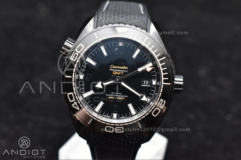 Planet Ocean 45.5mm Deep Black Real Ceramic VSF 1:1 Best Edition on Black Nylon Strap A8906 Super Clone