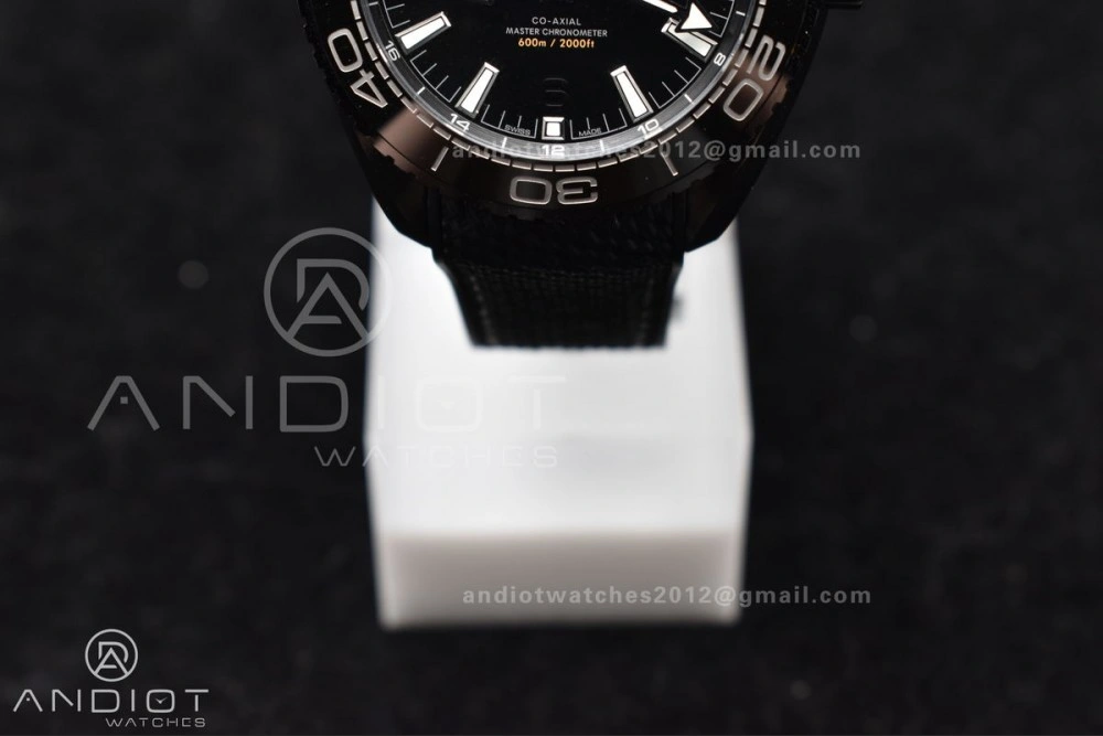 Planet Ocean 45.5mm Deep Black Real Ceramic VSF 1:1 Best Edition on Black Nylon Strap A8906 Super Clone