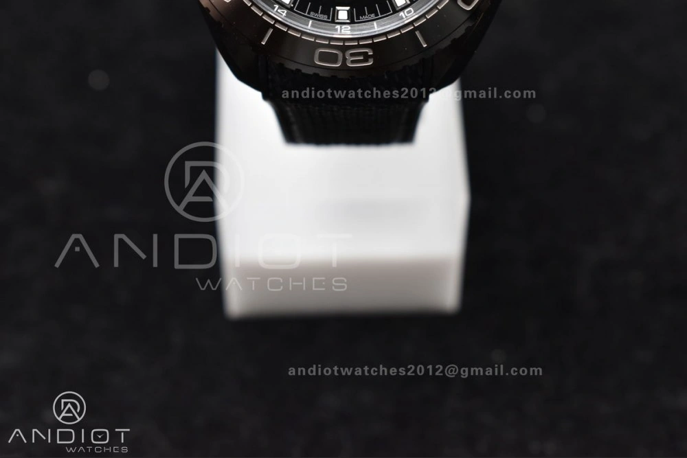 Planet Ocean 45.5mm Deep Black Real Ceramic VSF 1:1 Best Edition on Black Nylon Strap A8906 Super Clone