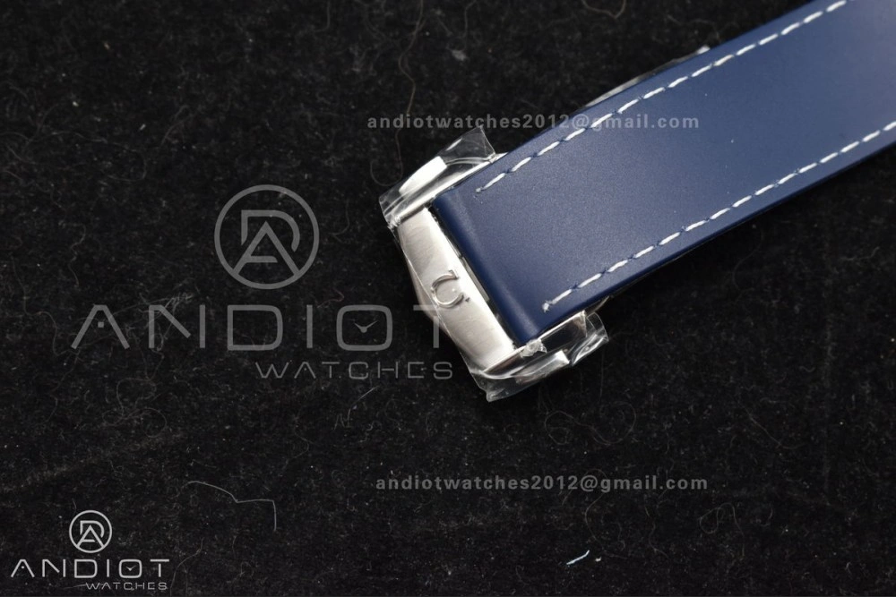 Planet Ocean 600M Co-Axial GMT 43.5mm VSF 1:1 Best Edition Blue Dial Blue Ceramic Bezel on Rubber Strap A8605 Super Clone