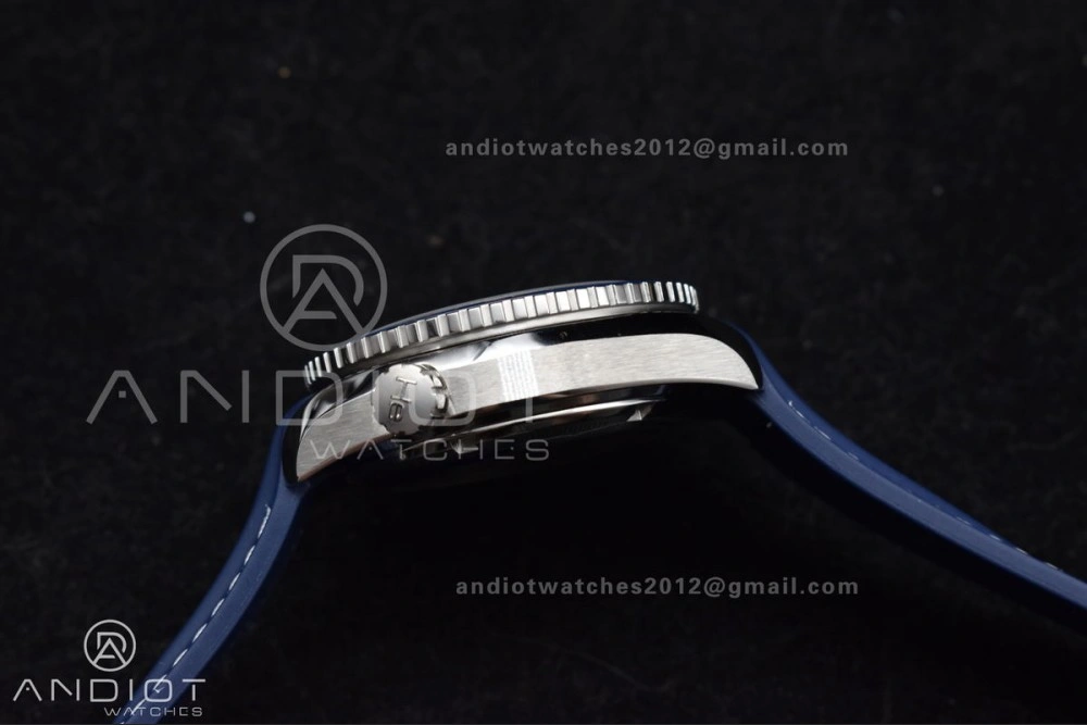 Planet Ocean 600M Co-Axial GMT 43.5mm VSF 1:1 Best Edition Blue Dial Blue Ceramic Bezel on Rubber Strap A8605 Super Clone