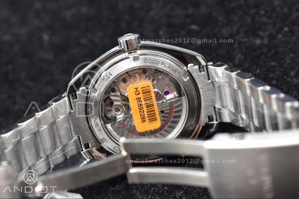 Planet Ocean 600M Co-Axial GMT 43.5mm VSF 1:1 Best Edition Blue Dial Blue Ceramic Bezel on SS Bracelet A8605 Super Clone