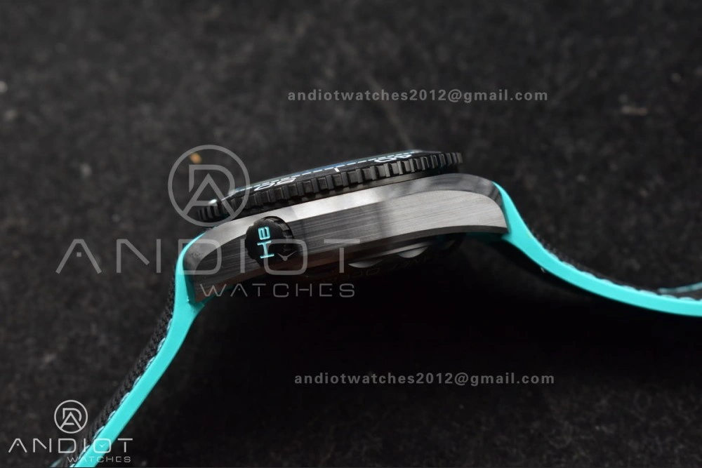 Planet Ocean Master Chrono Deep Black Ceramic M+SF 1:1 Best Edition Black Dial on Black Rubber Strap A9900