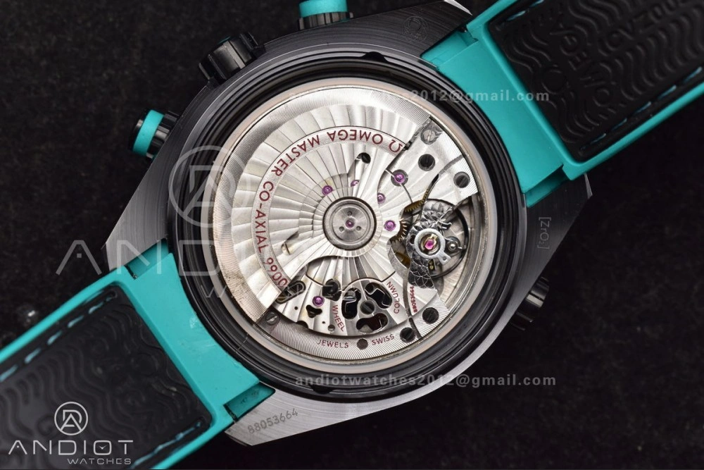 Planet Ocean Master Chrono Deep Black Ceramic M+SF 1:1 Best Edition Black Dial on Black Rubber Strap A9900